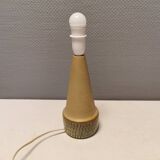 Handmade Beautiful partially glazed table lamp from Danish Søholm Ceramics, 1970s.