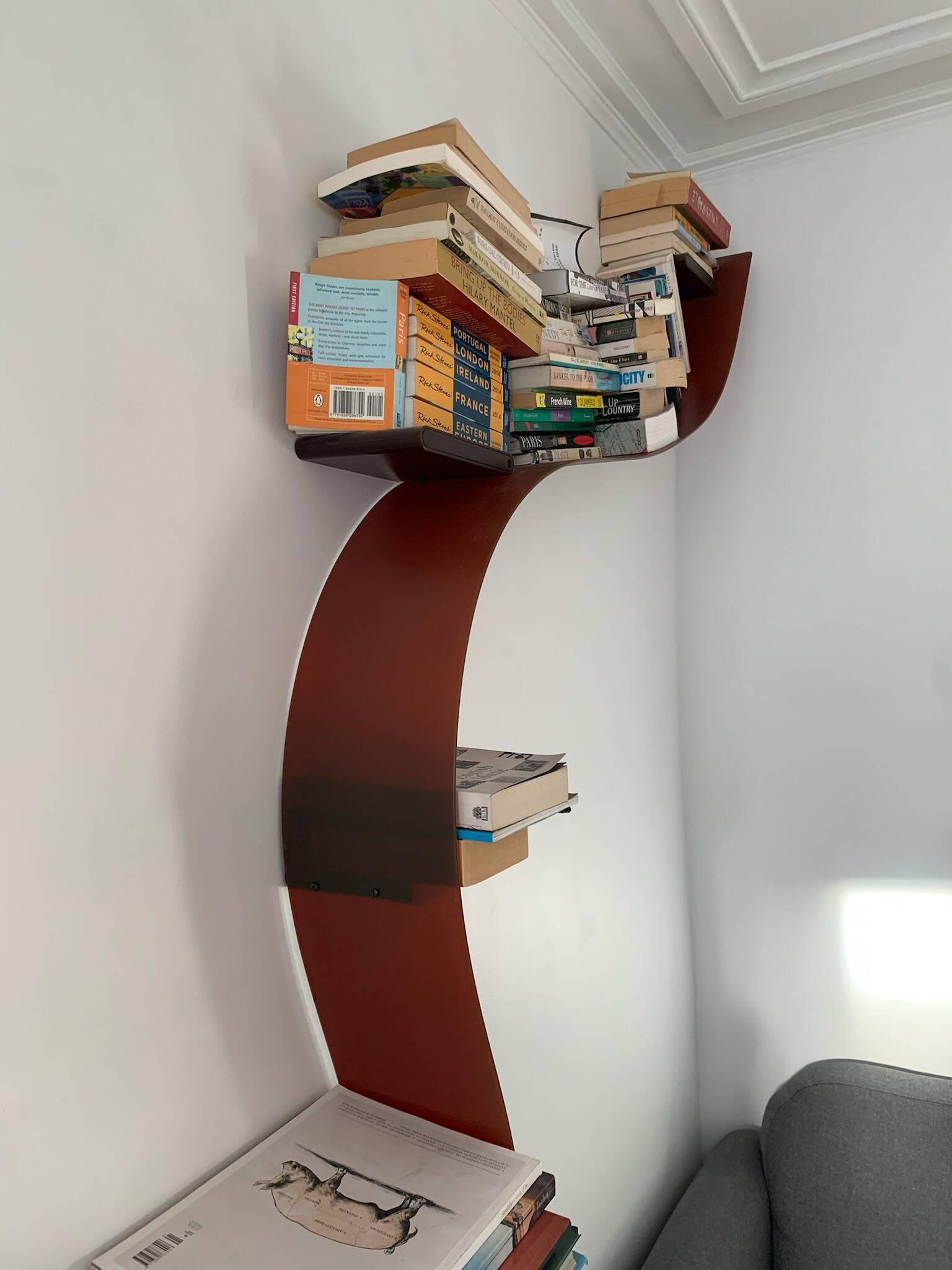 Kartell Library / Bookshelf - Bookworm - colour burgundy