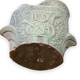 Ethnic anthropomorphic vase in patinated terracotta