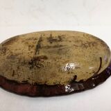 Old Dish In glazed gadrooned terracotta