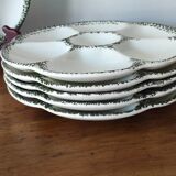 Set of oyster or shellfish plates