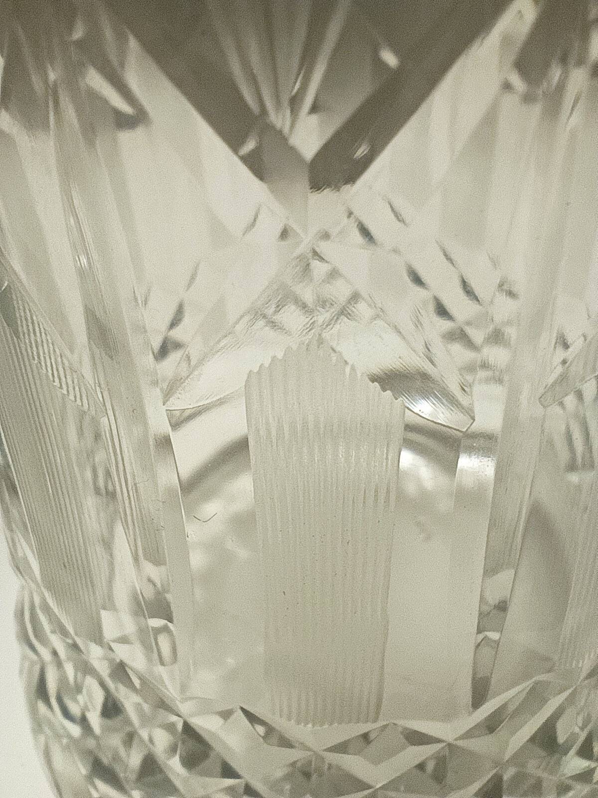 Pair of Transparent Crystal Decanter Bottles by Bleikristall, Germany