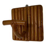 Pair patere vintage bamboo