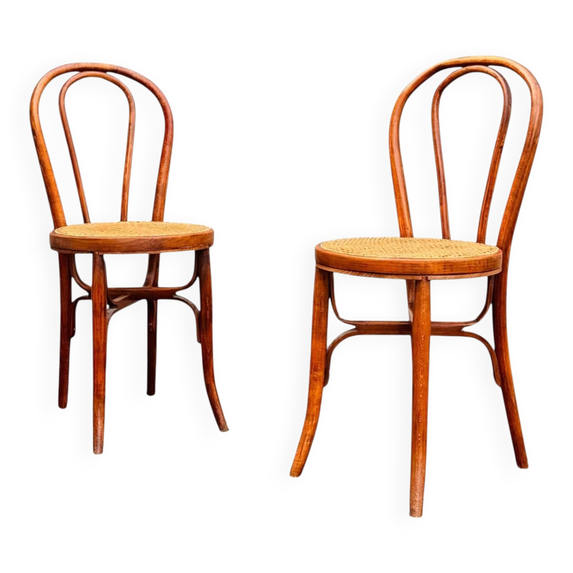 2 bentwood bistro chairs, circa 1900, by Cambier Frères