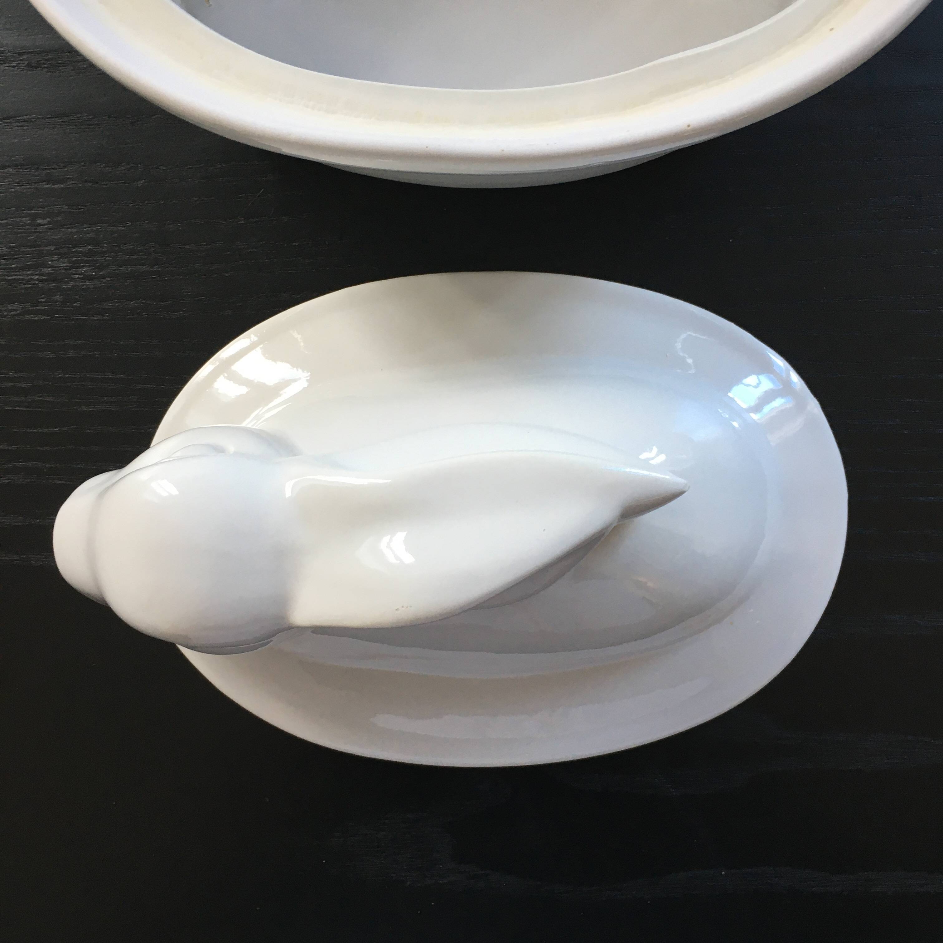 Terrine lapin en porcelaine