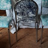 Series of vintage chrome chairs