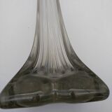 Large old soliflore vase. Signed with a multicolored candy. French glass.