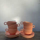 6 tasses en céramique maison Pagnossin Italie 