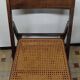 Lot de 4 chaises pliantes en bois et cannage vintage année 70