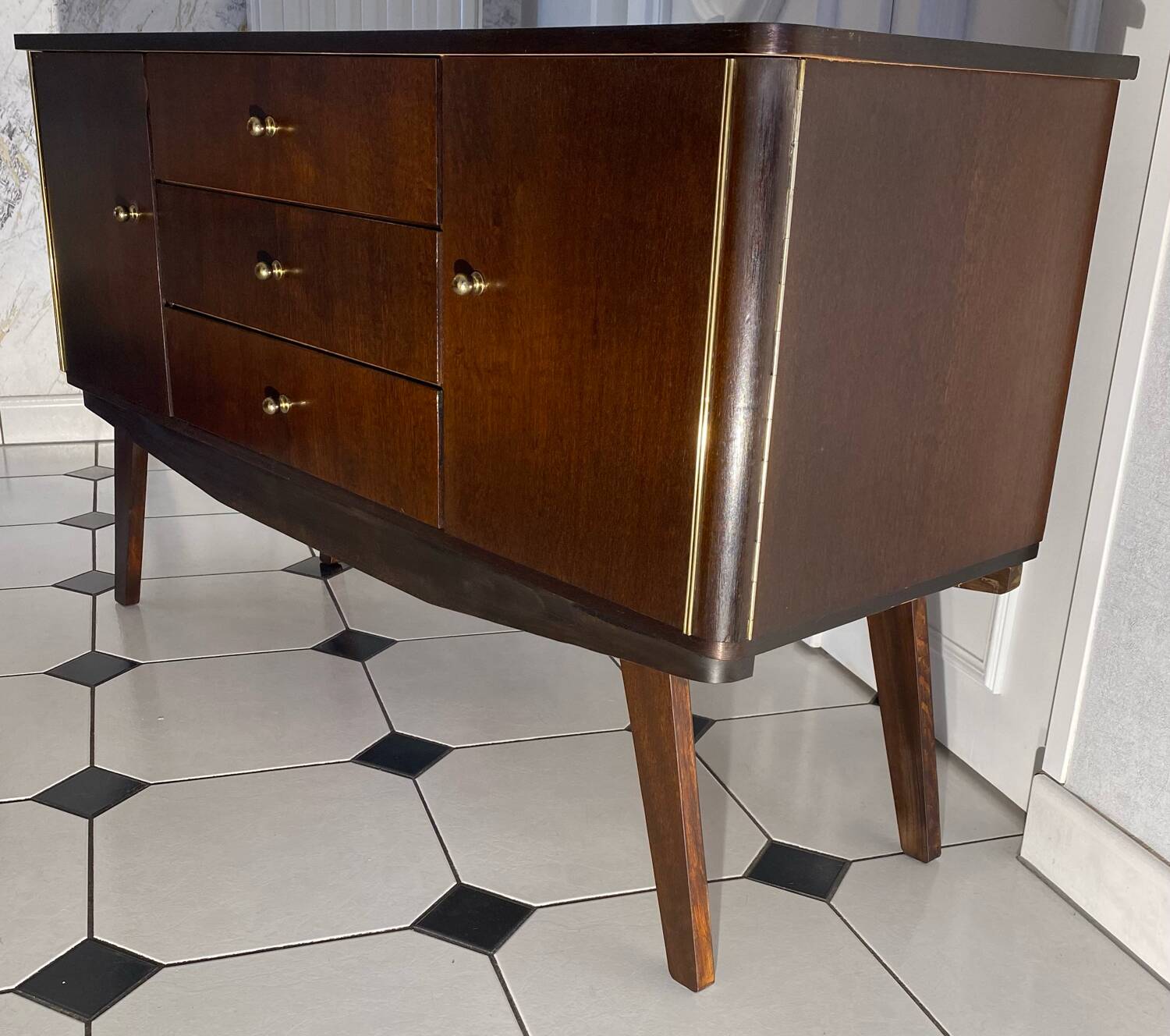 Vintage compass feet sideboard