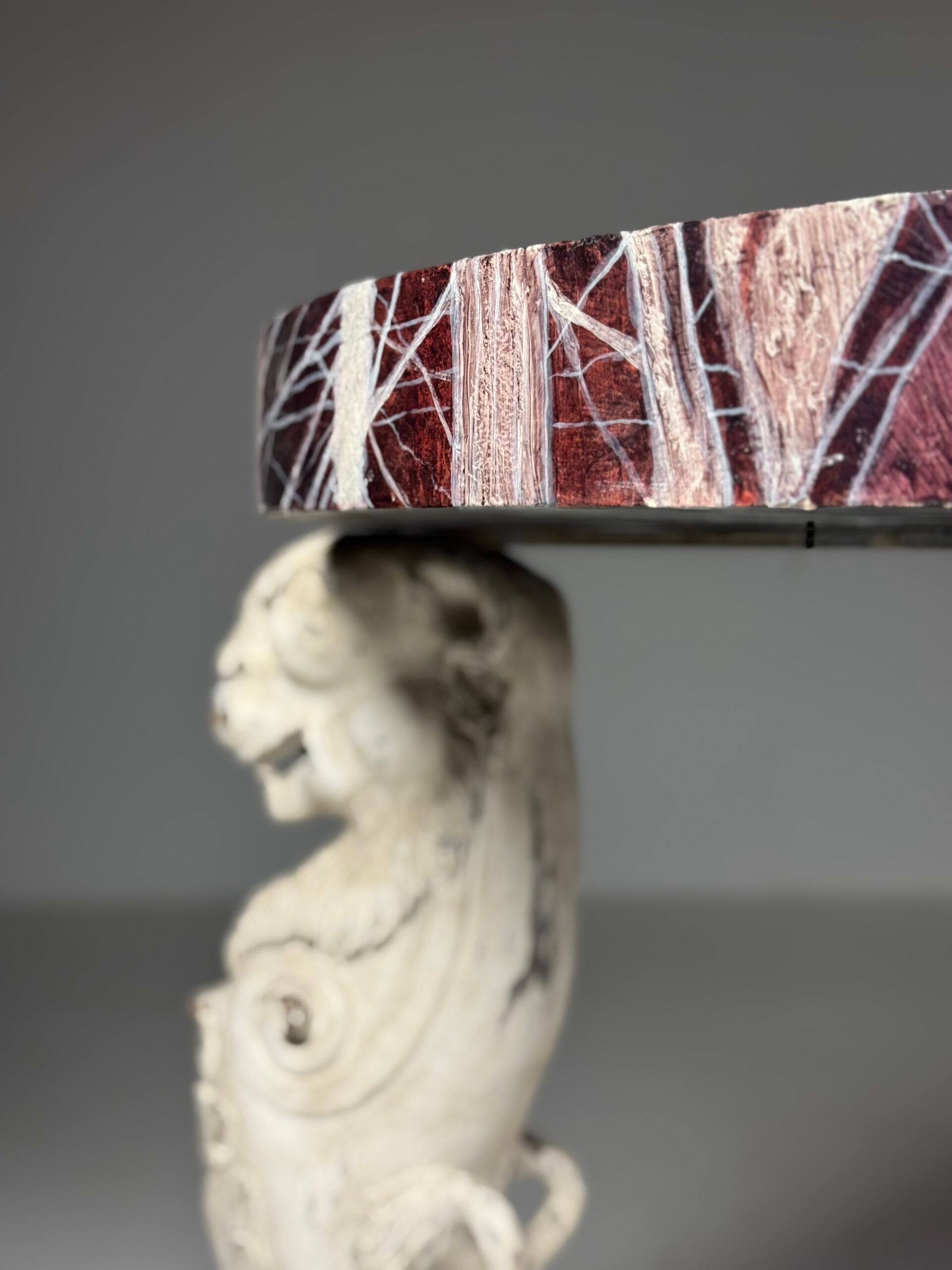 Grand tour style centre table faux marble