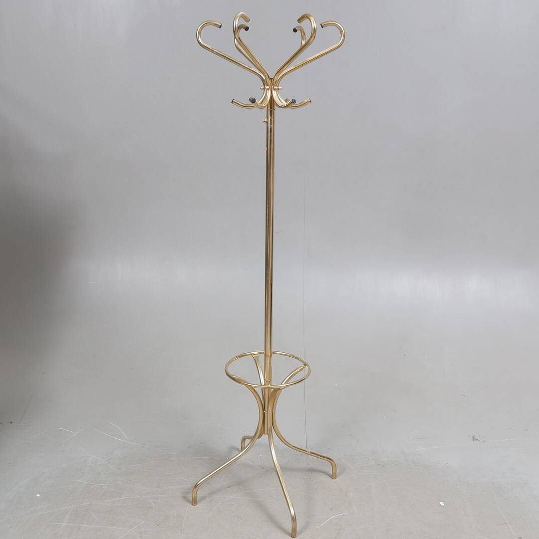 Vintage gold metal coat rack 1960