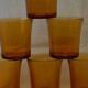 Lot de 6 verres en verre ambré duralex.