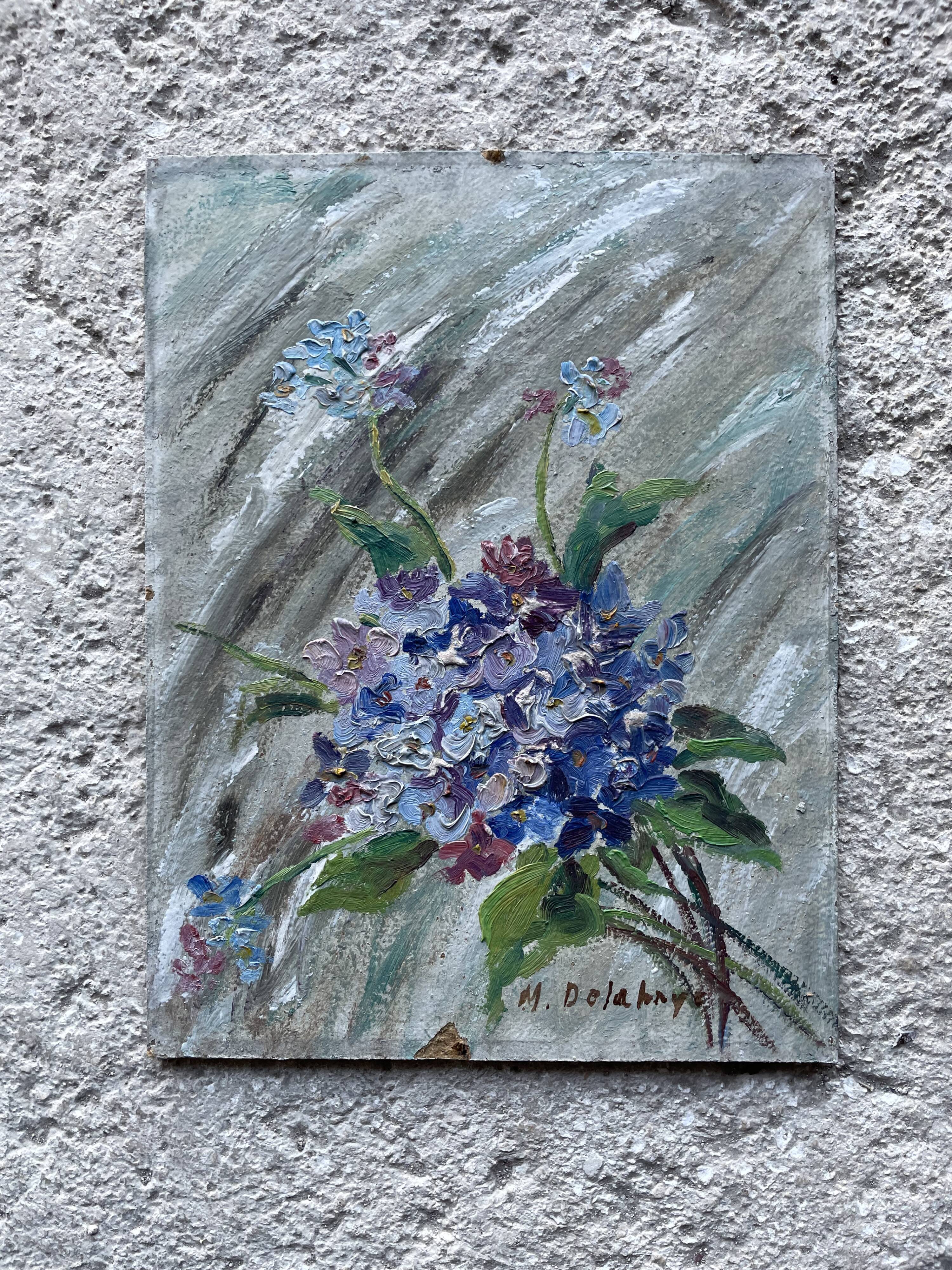 Small old oil on panel