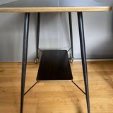 Vintage TV cabinet, Formica table on casters