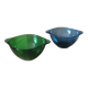 2 ear bowls in coloured glass Vereco