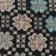 Tapis Kilim en laine bleu et noir fait main, 194 x 305 cm