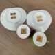Two cups and saucers in porcelaine Yves Saint Laurent