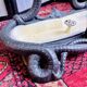 Art Nouveau coat rack in cast iron, circa 1900