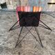 Chair Design Black Metal Base + Multicoloured Fabric Cushion Seat
