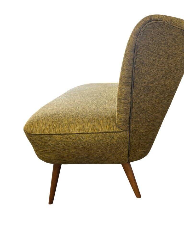 Canapé vintage jaune-vert deux places / fauteuil / sofa