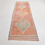 3x10 Peach Red Orange Turkish Runner Rug, 101x311Cm SK 22019