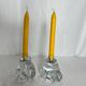 Tableware pair of crystal candlesticks JB France 20th century