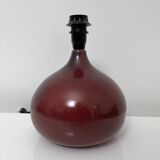 Purple ceramic lamp base in the shape of a fig from the Abbey of Bec