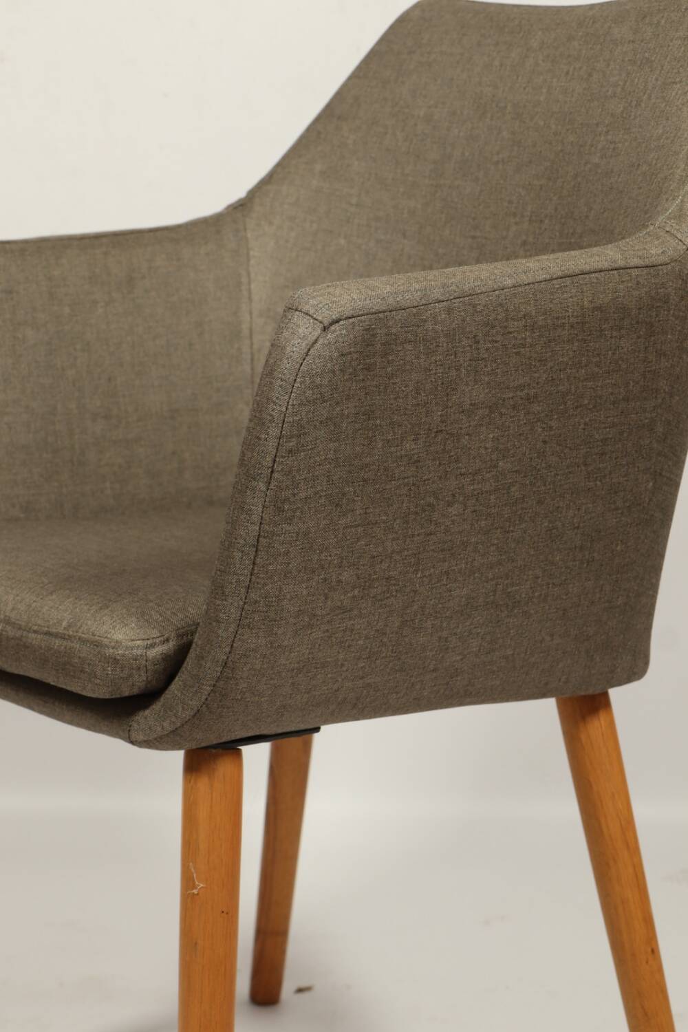 Vintage fauteuil de bureau gris anthracite chêne clair chaise de bureau moderne design