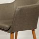 Vintage fauteuil de bureau gris anthracite chêne clair chaise de bureau moderne design