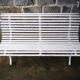 Banc de jardin à lattes vintage