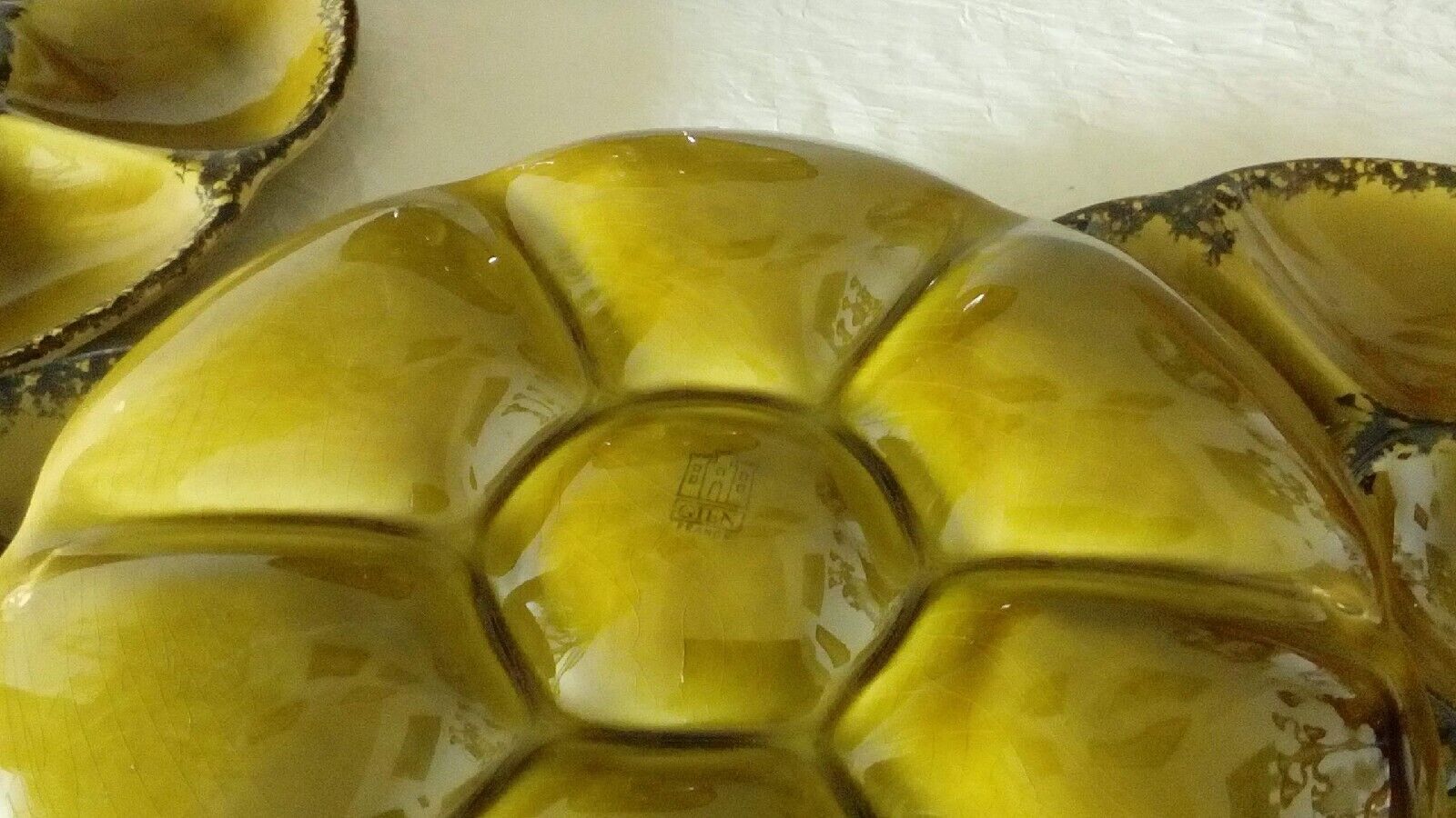 Gien earthenware oyster plates