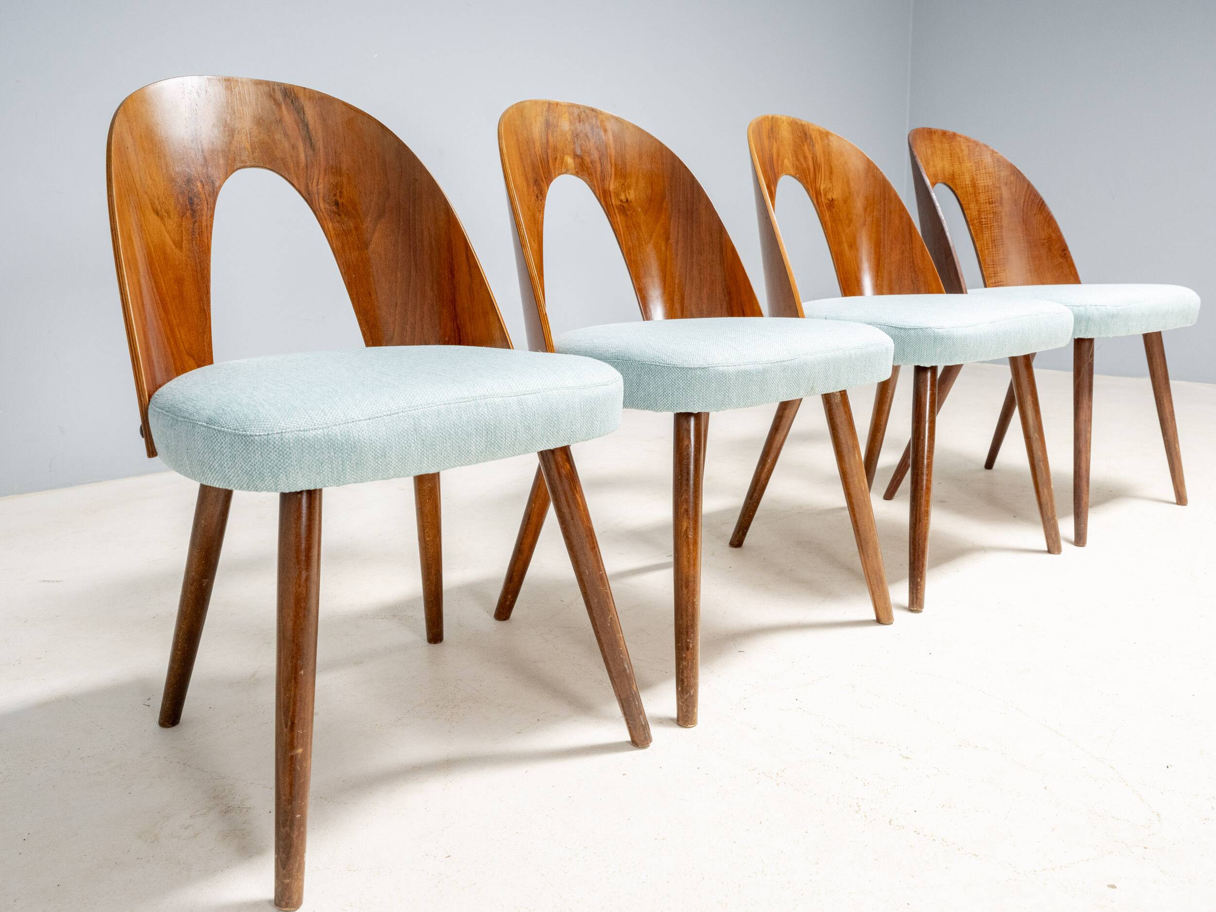 Antonín Šuman chairs set, Tatra Nábytok, Czechoslovak design 1960s