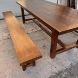 Table de ferme avec 2 bancs
