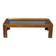 TABLE BASSE VINTAGE DES ANNÉES 1970 EN BOIS ET VERRE CONÇUE PAR AFRA ET TOBIA SCARPA