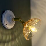 Vintage pink glass lampshade - tableware collection