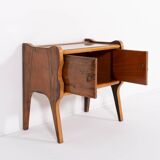 Sculptural Italian Mid-Century nightstand/cabinet, 1950’s