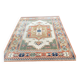 Large oriental wool rug with terracotta geometric patterns 200x300cm