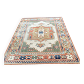 Grand tapis oriental en laine à motifs géométriques terracotta 200x300cm