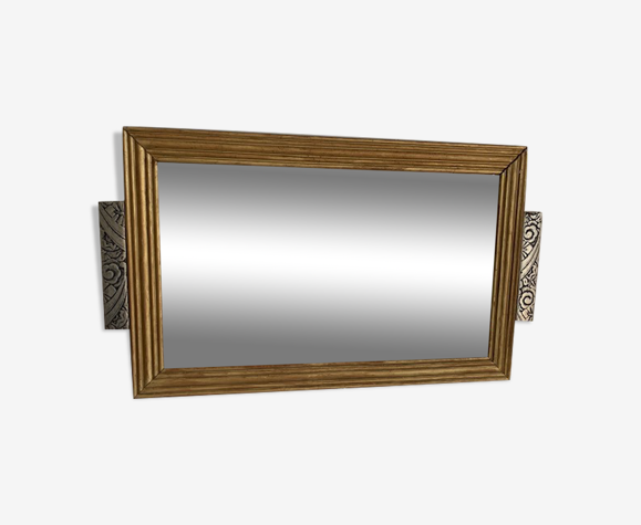 Miroir art déco rectangulaire 65x38cm