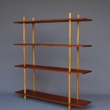Dutch teak & birch shelving unit