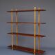 Dutch teak & birch shelving unit