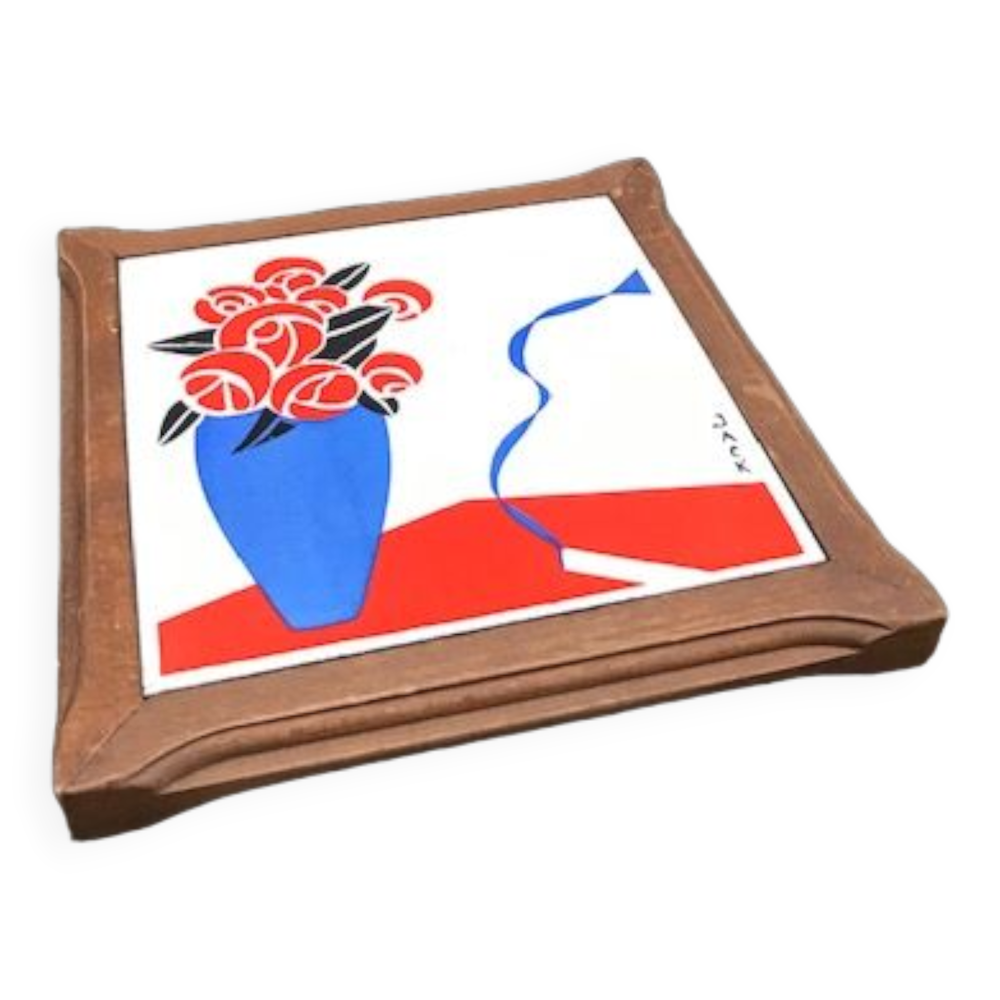 Retro enamelled plate