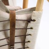 Set Of Two Safari Chairs Model Sirocco Made In Oak & Canvas By Arne Norell