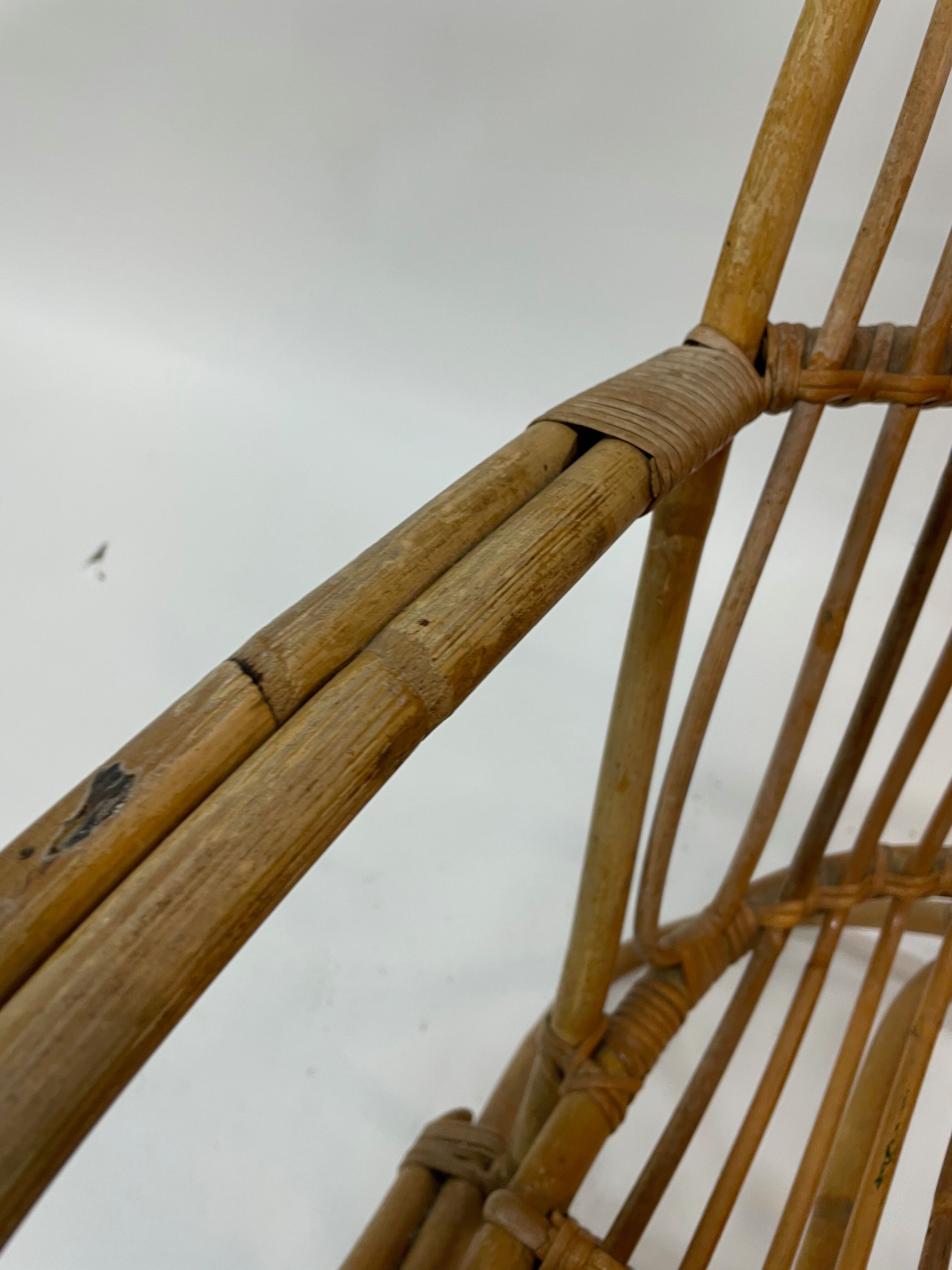 Vintage rattan chair by Dirk van Sliedregt Rohe Noordwolde 1960 from the Netherlands