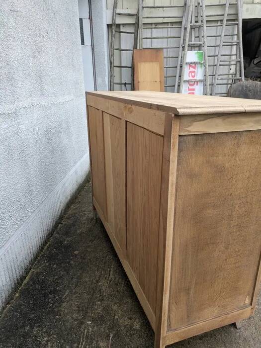 Natural wood sideboard