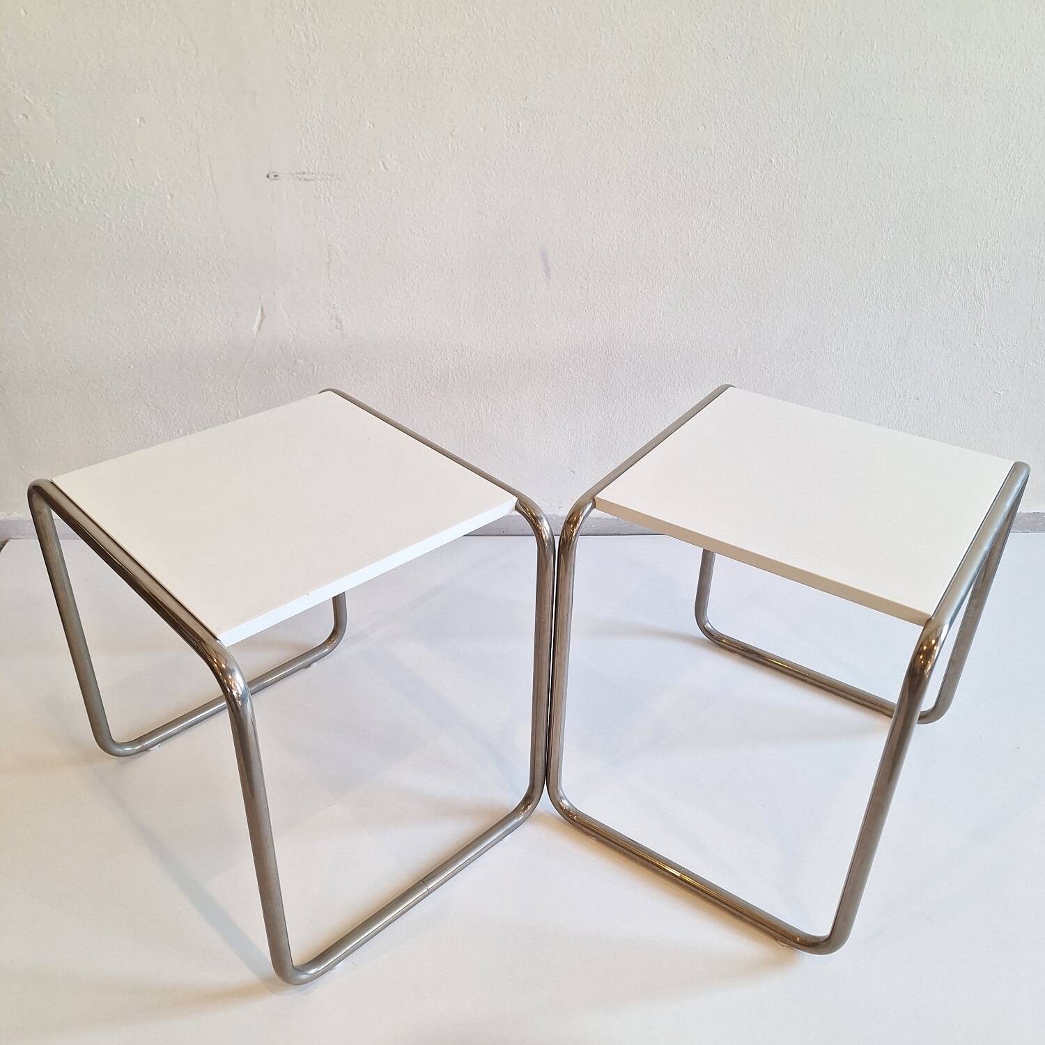 Pair of Bauhaus B9 side tables by Marcel Breuer for Tecta.
