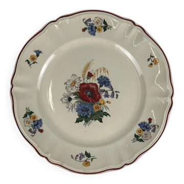 Round cake dish "Agreste" Sarreguemines, 20th century.