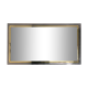 Vintage mirror in varnished metal and brass by BelgoChrome