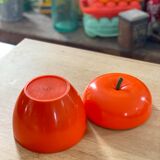 Vintage orange apple ice bucket